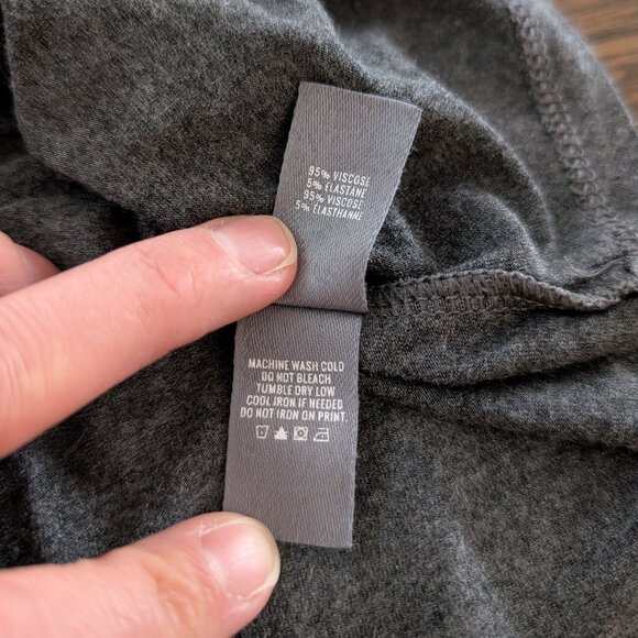 aerie Just Add Leggings long sleeve T shirt grey size small - Picture 10 of 10